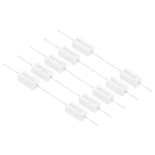 Produktbild: PATIKIL 0,33 Ohm Widerstände, 10 Stück 5W Keramik Zement Widerstand Leistungs Widerstand Kit Toleranz 5% für Netzadapter Audio Computer TV Leiterplatte