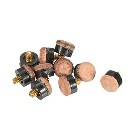 Produktbild: PATIKIL 12mm Anschraubbar Billardqueue Spitze 30Pack Billard Queue Snooker Ersatz Braun