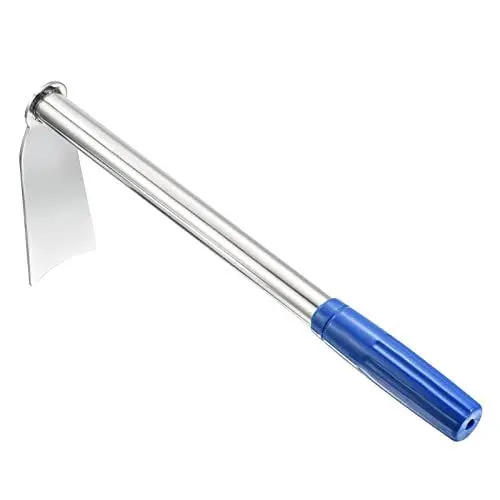 Produktbild: PATIKIL 13.78'' Hacke Gartenarbeit Werkzeug Edelstahl Garten Hacke und Bodenfräse Handpflug für Auflockernder Boden Blau Silber