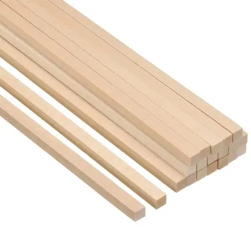 Produktbild: PATIKIL 1/4 Zoll Holzstäbe, 20 Stück 12 Zoll Lange Quadratische Holzdübel aus unbehandeltem Hartholz für Bastelbedarf DIY