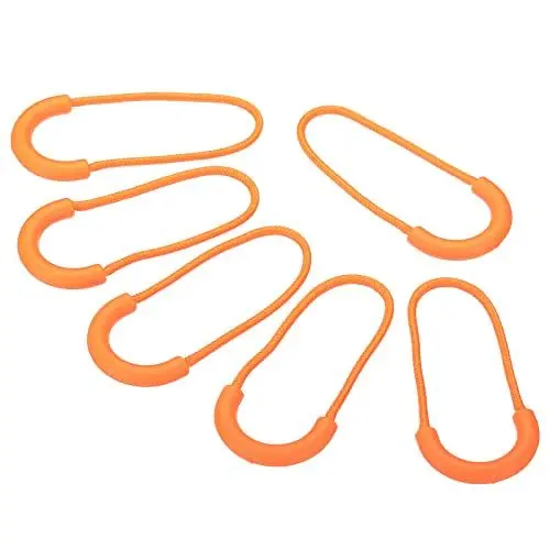 Produktbild: PATIKIL 15Pack Reißverschluss Züge Ersatz Erweiterungskabel Handgriff Plastik U-Form Label Etikett Verlängerung für Gepäck Rucksäcke Jacken Handtaschen Orange