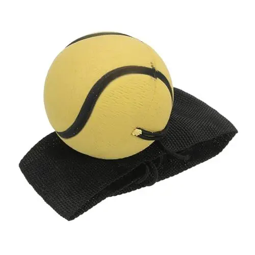 Produktbild: PATIKIL 1,9 Zoll Sport-Handgelenkball, Tennisgummi-Rückprall-Handgelenkband Handgelenk-Rückprallball Sport an Einer Schnur zum Üben und Spielen, Gelb