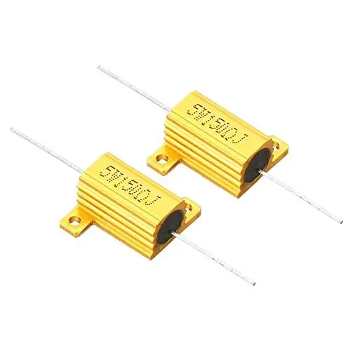 Produktbild: PATIKIL 2 Stück 5W 150 Ohm Aluminium Hülle Widerstand Gehäuse Draht Widerstände Schraube Tap Leistungswiderstand Goldton