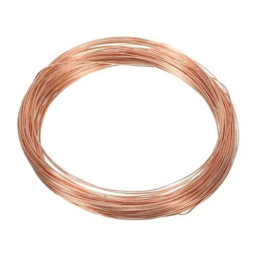 Produktbild: PATIKIL 49Ft Solide Nackt Kupfer Draht 23 Gauge 99.9% Reiner Kupferdraht 0.6mm Weich Perlendraht Metall Pflanze Stengel Bindungen für Schmuck Basteln (15m)