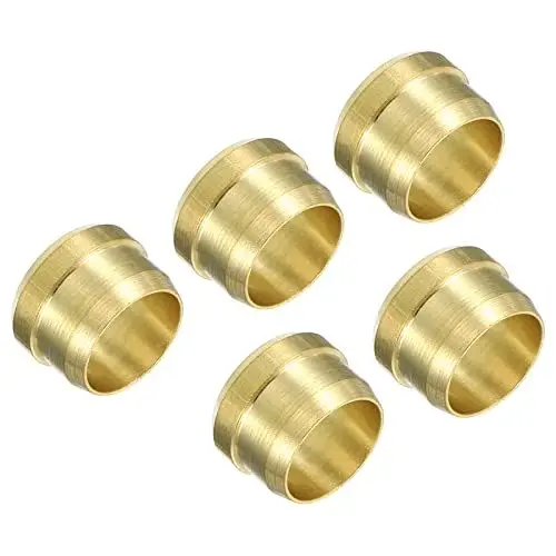 Produktbild: PATIKIL 5 Stück Messing-Klemmhülsen, 10mm Rohr-Außendurchmesser Klemmringverschraubungen Klemmverschraubungs-Sortiment-Kit