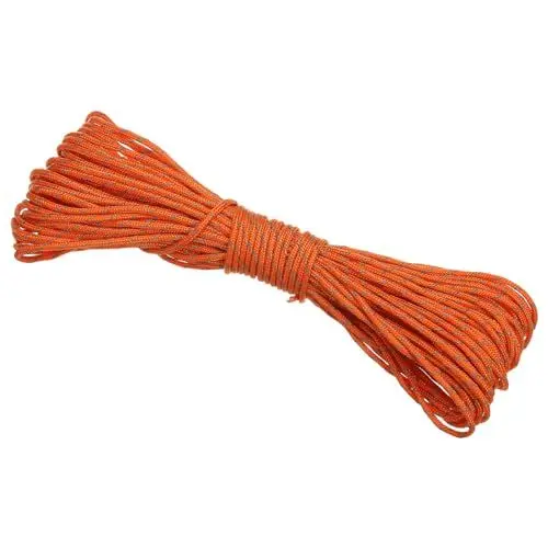 Produktbild: PATIKIL 65 Fuß reflektierende Abspannleine für Camping, 2mm Zeltleine aus Nylon Paracord Seil für Campingzelt, Tarps und Wandern, Orange (20M)