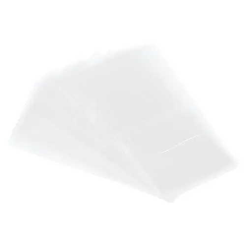 Produktbild: PATIKIL 69x35mm PVC Perforierte Schrumpfbänder, 500 Stück Schrumpffolie für Flaschen, Gläser, Dosen und Dosen passend für Kappe mit Durchmesser 1,54 bis 1,65