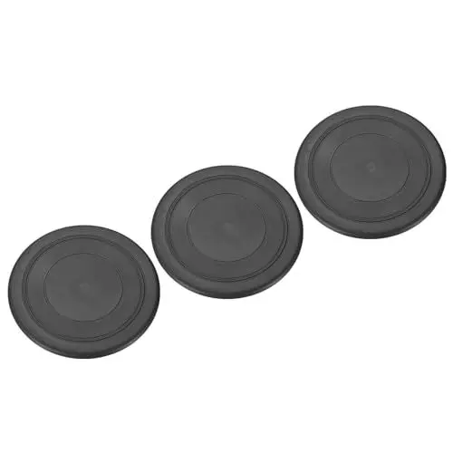 Produktbild: PATIKIL 7 Zoll Flugscheibe, 3 Stück TPR Flugscheiben weich wasserdicht für Erwachsene Hund Outdoor-Spiel Sport, Schwarz