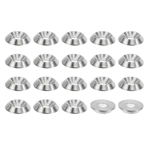 Produktbild: PATIKIL M5 Finish Senkscheibe 20Stk 16mm Durchm. 3.5mm Hoch 304 Edelstahl Schlichtbecher Scheibe Schraube Bolzen Kopf Dichtung für Industriebau