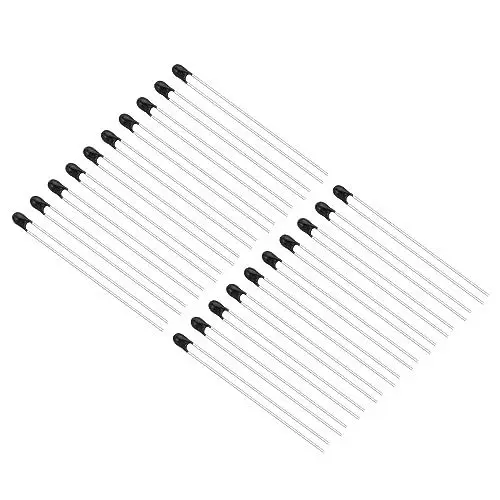 Produktbild: PATIKIL NTC Thermistoren Widerstände 20Stk 10K Ohm MF52-103 5% Genauigkeit Hochempfindlicher Strombegrenzer Temperatursensor für Messung Temperatur Schwarz