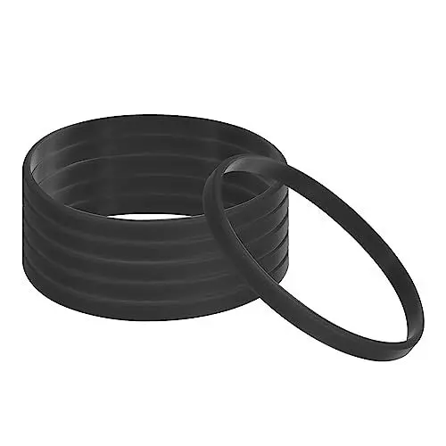 Produktbild: PATIKIL Silikon Armbänder 6 Pack Farbig Gummi Armbänder Leer Dehnbare Sportbänder für Erwachsene Teenager Sport Teamspiele Schwarz
