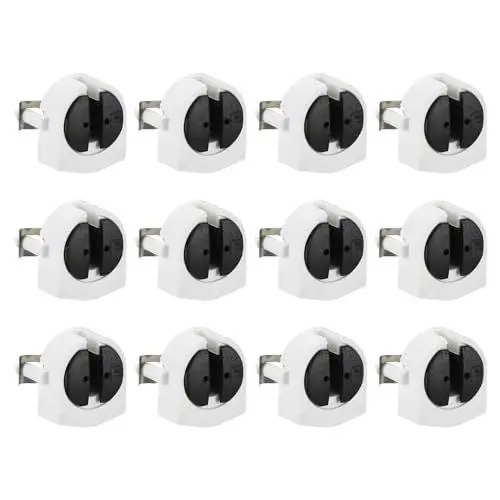 Produktbild: PATIKIL T5 Leuchtstofflampenhalter, 12er Pack G5 Lampensockel LED Leuchtstoffröhrenfassung 500V Nicht geschalteter Dreh-Typ Lampenhalter Ersatz, 22x26x17mm
