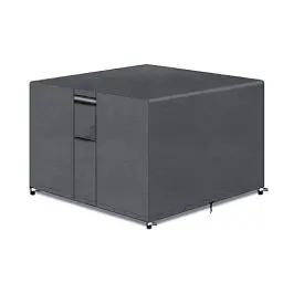 Produktbild: PATIO PLUS Gartenmöbel Rattan Abdeckungen, Würfel Abdeckungen Wasserdicht Heavy Duty 600D Oxford Fabric Outdoor Garden Square Table Covers Winddicht Anti-UV, Grau 135x135x71cm BLGFC135-GY