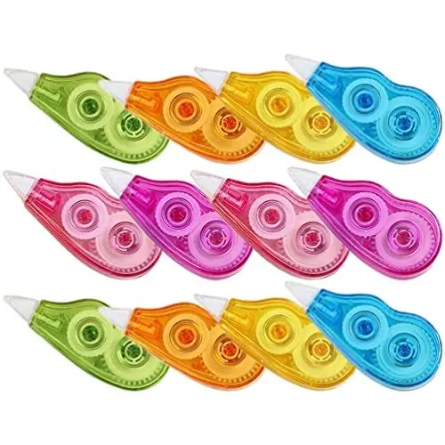 Produktbild: PATKAW 12st Korrekturband Weißen Stift Einziehbar Weiß Aus Tintenlöscher Kinderanzug Mini-klebeband Korrekturrolle Flüssiges Papierband Marke Auslassen Werkzeug Hohe Kapazität Student Pp