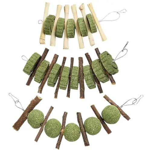 Produktbild: PATKAW 3 Stücke Kleintier Spielzeug Dawrf Hamster Kauzahn Spielzeug Apfel Aufkleber Zähne Pflege Für Kleintiere Rennmäuse Meerschweinchen Chinchilla Igel Vogel Kaninchen
