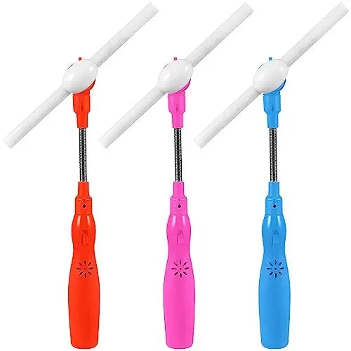 Produktbild: PATKAW Blinkende Licht Up Windmühle: 3Stück Kinder LED Musik, bunte Windmühle Glühen in der dunklen Partei liefert, Kinder Windmühlen Party Spielzeug (ohne trockene Batterie)