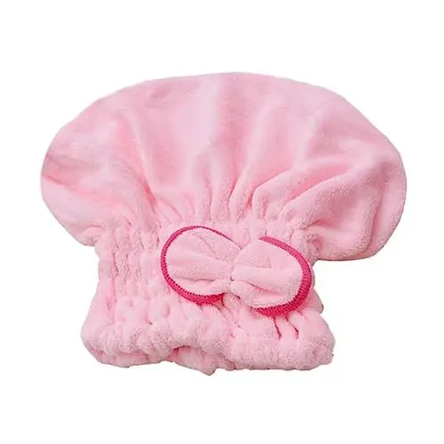 Produktbild: PATKAW Haartrockenhaube Wasser Mizellar Haar Badekappe Reinigung Balsam Tücher Seidenhaube Zum Schlafen Abfluss Haarwickel Mikrofaser Badetuch Körper Spülbar Bögen Große Duschhaube Rosa