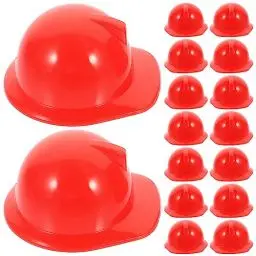 Produktbild: PATKAW Spielzeug Für Kinder 20 Stück Mini-Puppen-Bau-Hut Kunststoff Mini-Bau-Party Miniatur-Flaschenaufsatz Hüte Für Party-Zubehör Puppen-Anzieh-Spielzubehör Und Gastgeschenke Rot