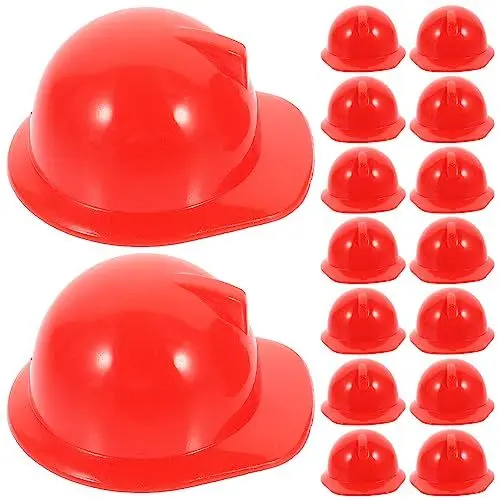 Produktbild: PATKAW Spielzeug Für Kinder 20 Stück Mini-Puppen-Bau-Hut Kunststoff Mini-Bau-Party Miniatur-Flaschenaufsatz Hüte Für Party-Zubehör Puppen-Anzieh-Spielzubehör Und Gastgeschenke Rot