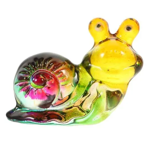 Produktbild: PATKAW Tier Deko Modell Glas Schnecke Ornament Mundgeblasene Figuren Schneckenstatuendekoration Figuren Glastier Schnecken Dekofigur Hausskulptur Kristall Räucherstäbchen Kind Modellieren