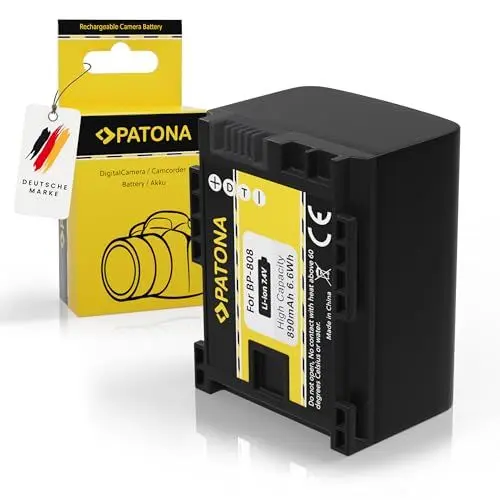 Produktbild: Akku wie BP-808 für Canon Legria HF-M31 HD | HF-M36 HD | HF-M306 HD | HF-S10 HD | HF-S20 HD | HF-S21 HD | HF-S200 HD | Canon VIXIA HF G10 | HF G20 | HF M30 | HF M40