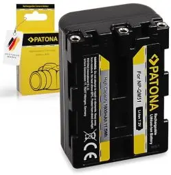 Produktbild: PATONA NP-FM50 NP-QM51 Akku 1600mAh Ersatzakku kompatibel mit Sony Camcorder NP-FM30 FM50 FM70 FM90 QM51D QM71D QM91D CCD-TRV106K 108 116 128 DCR-DVD91 100 200 DCR-HC14 TRV6 TRV8 NPFM50 QM51 FM50