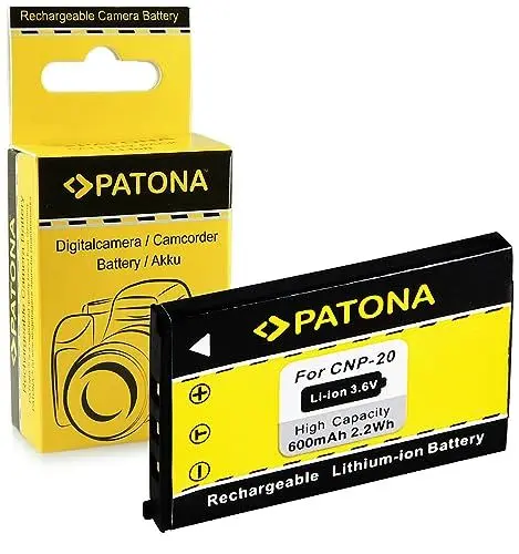 Produktbild: PATONA Akku NP-20 Ersatz für Casio NP20 Batterie Kompatibel mit Casio Exilim EX-S1 EX-S3 EX-S20 EX-S100 EX-S500 EX-S600 EX-S880 EX-Z4 EX-Z8 EX-Z70 EX-Z77