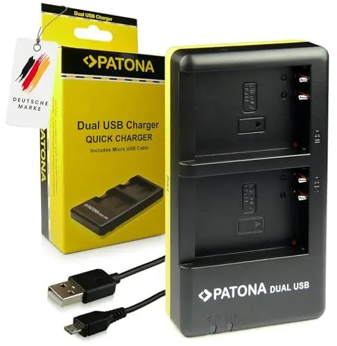 Produktbild: PATONA Dual Ladegerät USB-C für BLN-1 Akku Kompatibel mit Olympus OMD OM-D E-M1 EM1 E-M5 EM5 E-M5 Mark II Pen E-P5 EP5 Pen F Stylus XZ-2 XZ2 PSBLN1 BLN1 BL-N1
