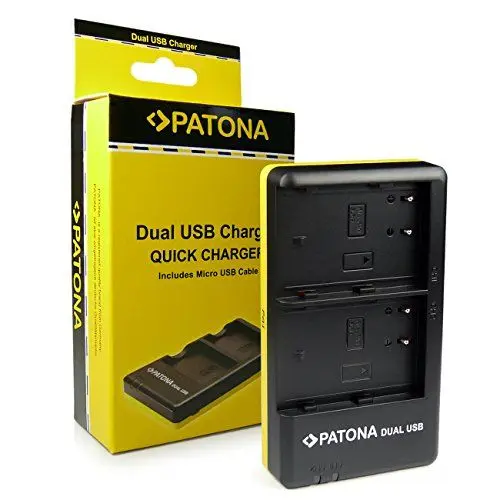 Produktbild: PATONA Dual Ladegerät für DMW-BLF19, DMW-BLK22 Akkus Kompatibel mit Panasonic Lumix DC-G9, DC-GH6, DC-GH5, DC-GH5 II, DMC-GH4, DMC-GH3, DC-S5II
