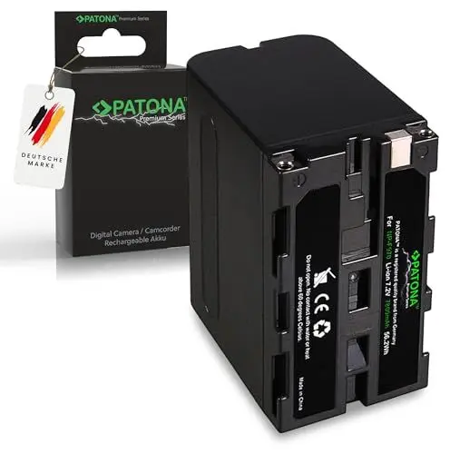 Produktbild: PATONA Premium NP-F970 Akku 7800mAh Ersatzakku kompatibel mit Sony Camcorder, LED Indikatoren Beleuchtung Videoleuchte, Kamera Monitore, Battery NP-F550 NP-750 NP-F950 NPF970 NP F970