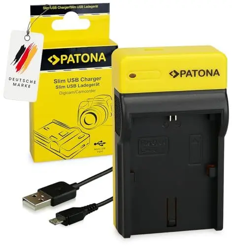 Produktbild: PATONA Slim Ladegerät für LP-E6NH LP-E6N LP-E6 Akkus Kompatibel mit Canon EOS R7 R6II R5 7D 6D 5D Mark II III IV 60D 70D 80D 90D