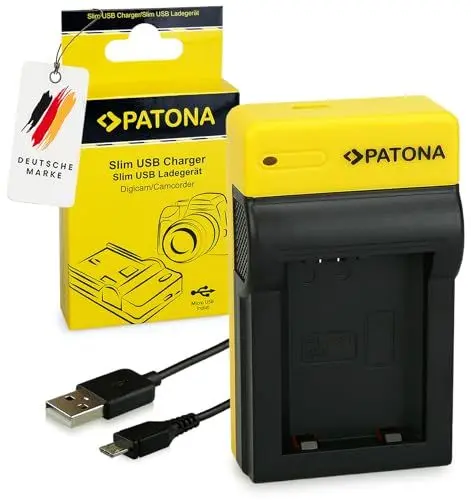 Produktbild: PATONA Slim Ladegerät für NP-FW50 Akkus Kompatibel mit Sony NEX-C3 NEX-F3 NEX-3 NEX-5 NEX-6 NEX-7 DSC-RX10 Mark II III IV Alpha 7 A7 A7S A7R A7II A5000 A6000 A6300 A6400 A6500