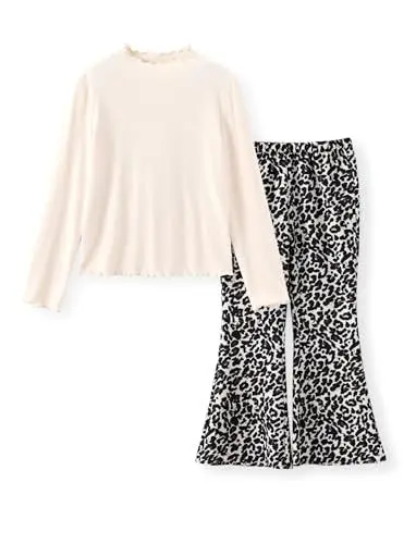 Produktbild: PATPAT Bekleidungssets - Langarm Top, Schlaghose, Kinderkleidung Mädchen, Geschenke Outfit Girls, Schulkleidung, Partykleidung, 8-9 Jahre 128-134cm