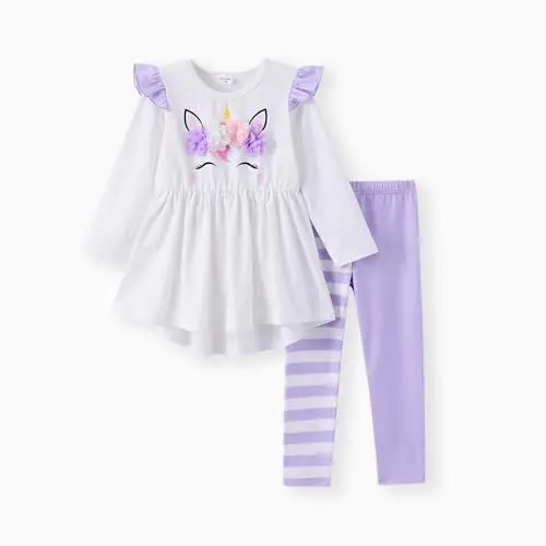 Produktbild: PATPAT Bekleidungssets für Mädchen, Langearm Top Kleider Mädchen, Leggings Mädchen, Hosen Mädchen, Outfit Girls, Teenager Kinderkleidung Mädchen, Geschenke Party Schule 4-5 Jahre105-110 cm