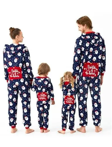 Produktbild: PATPAT Familienoutfits - Pyjama-Set mit Kapuze, Weihnachten, langärmliges Oberteil und Hose, Geeignet für Vater Mutter Tochter Sohn Haustier, Pyjama Damen, Schlafanzüge für Herren, Hundekostüm 226