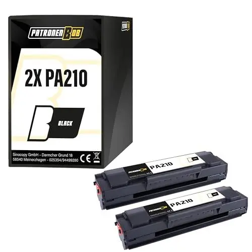 Produktbild: Patronenbob 2X Toner Kompatibel PA210 BK für Pantum P2502W P2500W M6550NW M6500W M6558NW M6608NW M6600NW