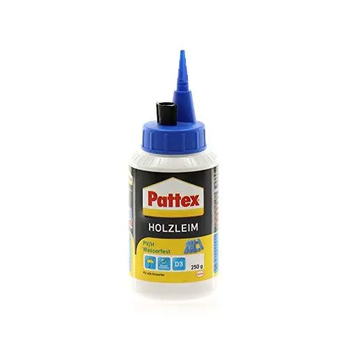 Produktbild: Pattex Holzleim wasserfest Leim D3 mit hoher Wasserbeständigkeit - Holzkleber extra stark für alle Holzarten - Holzleim für Treppen, Fenster und Massivholz, 1kg transparent