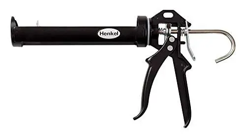 Produktbild: Pattex Profi Metall Kartuschenpistole, Silikonpistole aus Metall für Dicht- & Klebstoff-Kartuschen, Kartuschenpresse mit automatischem Nachlauf- und Schnellstopp, 1 Pistole