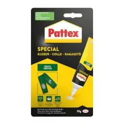 Produktbild: Pattex Spezialkleber Textil, wasch- und bügelbeständiger Textilkleber, Stoffkleber für Baumwolle, Leder, Jeans und mehr*, schnell trocknender Kleber, 20g