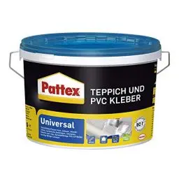Produktbild: Pattex Teppich und PVC Kleber Universal, starker Kleber für PVC-Beläge & Teppiche, Teppichkleber für Fußbodenheizung geeignet, stuhlrollenfester Klebstoff, 1x4kg