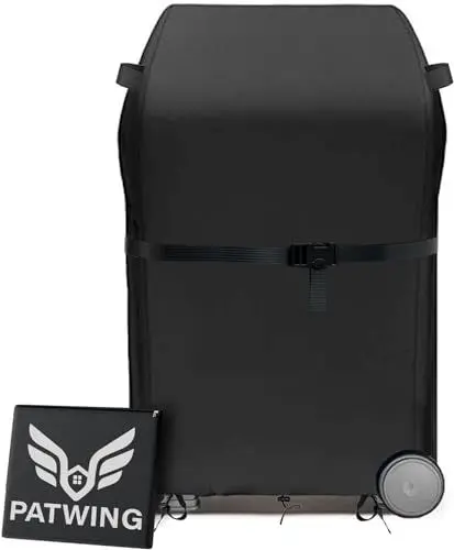 Produktbild: PATWING Grillabdeckung, 600D Oxford-Stoff Schwarz Abdeckung Grill, Grillabdeckung Wetterfest, für Brinkmann, Char Broil, Weber, Jenn Air und Enders (Schwarz, 80 * 70 * 115cm)