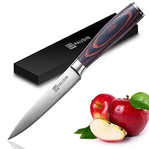 Produktbild: PAUDIN Kochmesser Allzweckmesser Profi 13 cm Scharf Küchenmesser Chefmesser aus rostfreiem Deutscher Edelstahl mit ergonomischem Griff