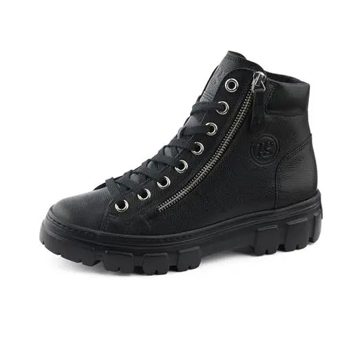 Produktbild: Paul Green Damen Hightop-Sneaker, Frauen High-Top Sneaker,straßenschuhe,Strassenschuhe,Freizeitschuhe,Turnschuhe,Schwarz (Black),39 EU / 6 UK