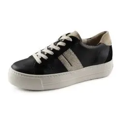 Produktbild: Paul Green Damen Pauls, Frauen Low-Top Sneaker,Plateausohle,Halbschuhe,straßenschuhe,Strassenschuhe,Sportschuhe,Schwarz (Black),39 EU / 6 UK
