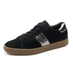 Produktbild: Paul Green Damen Pauls, Frauen Low-Top Sneaker,Turnschuhe,Laufschuhe,schnürschuhe,schnürer,Halbschuhe,straßenschuhe,Schwarz (Black/Titan),40 EU / 6.5 UK