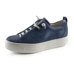 Produktbild: Paul Green Damen SUPER Soft Pauls, Frauen Low-Top Sneaker,Sportschuhe,Freizeitschuhe,Turnschuhe,Laufschuhe,schnürer,Blau Metallic (MET.Space),37 EU / 4 UK