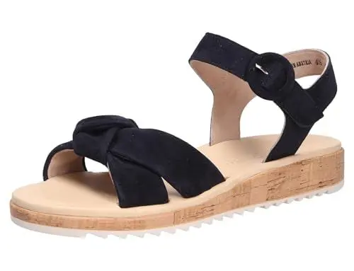 Produktbild: Paul Green Damen SUPER Soft Sandale, Frauen Riemchensandalen,flach,Sommerschuhe,Freizeitschuhe,offene Schuhe,Strandschuhe,Blau (BLAU),37.5 EU / 4.5 UK