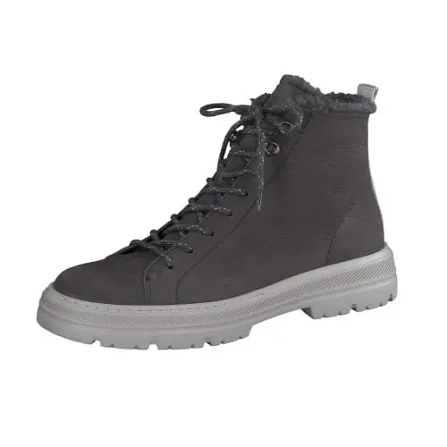 Produktbild: Paul Green Damen SUPER Soft Schnürstiefelette mit Warmfutter, Frauen Schnürstiefeletten,Warm gefüttert,Booties,halbstiefel,Grau (Iron),39 EU / 6 UK