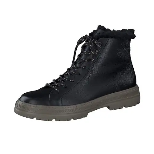 Produktbild: Paul Green Damen Schnürstiefelette mit Warmfutter, Frauen Schnürstiefeletten,Warm gefüttert,uebergangsstiefel,Boots,Schwarz (Black),38.5 EU / 5.5 UK