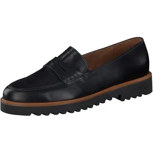 Produktbild: Paul Green Damen Slipper, Frauen Slip On,Mokassins,Halbschuhe,Slides,Schlupfschuhe,schluepfschuhe,Loafer,College Schuhe,Schwarz (Black),40.5 EU / 7 UK
